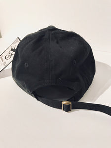 FAMOUS Script Black Dad Hat - Famous Club Clothing