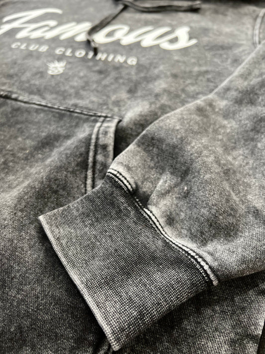 STONE WASH / BURG Hoodies - Famous Club Clothing