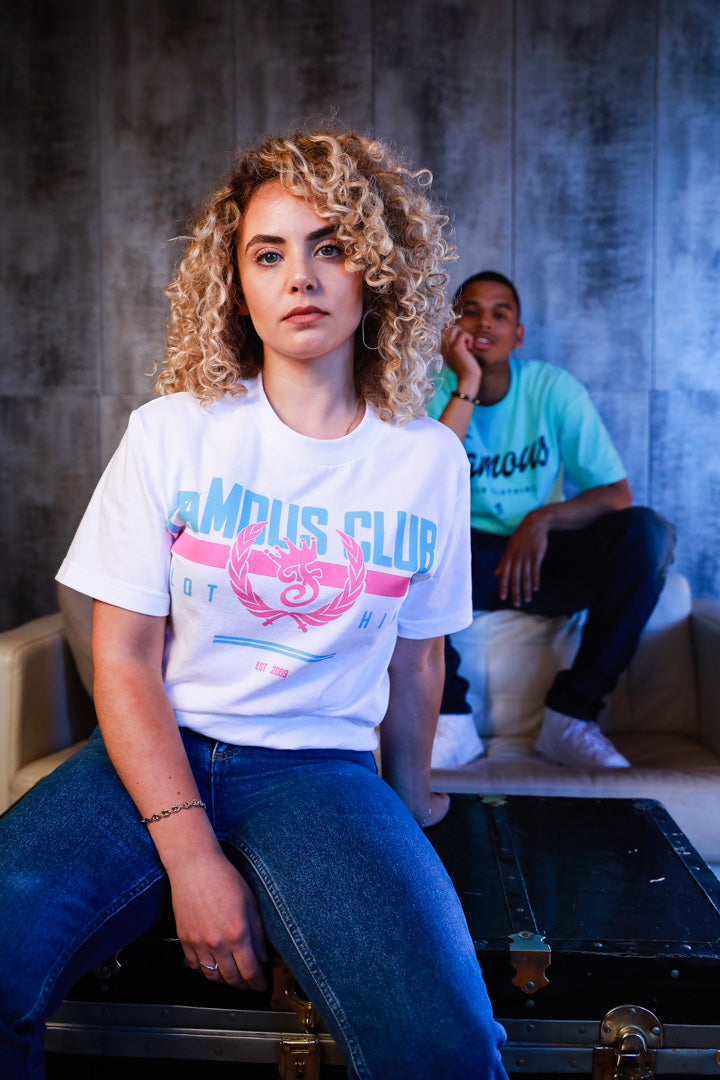 Miami Stamp Tee White - Famous Club Clothing