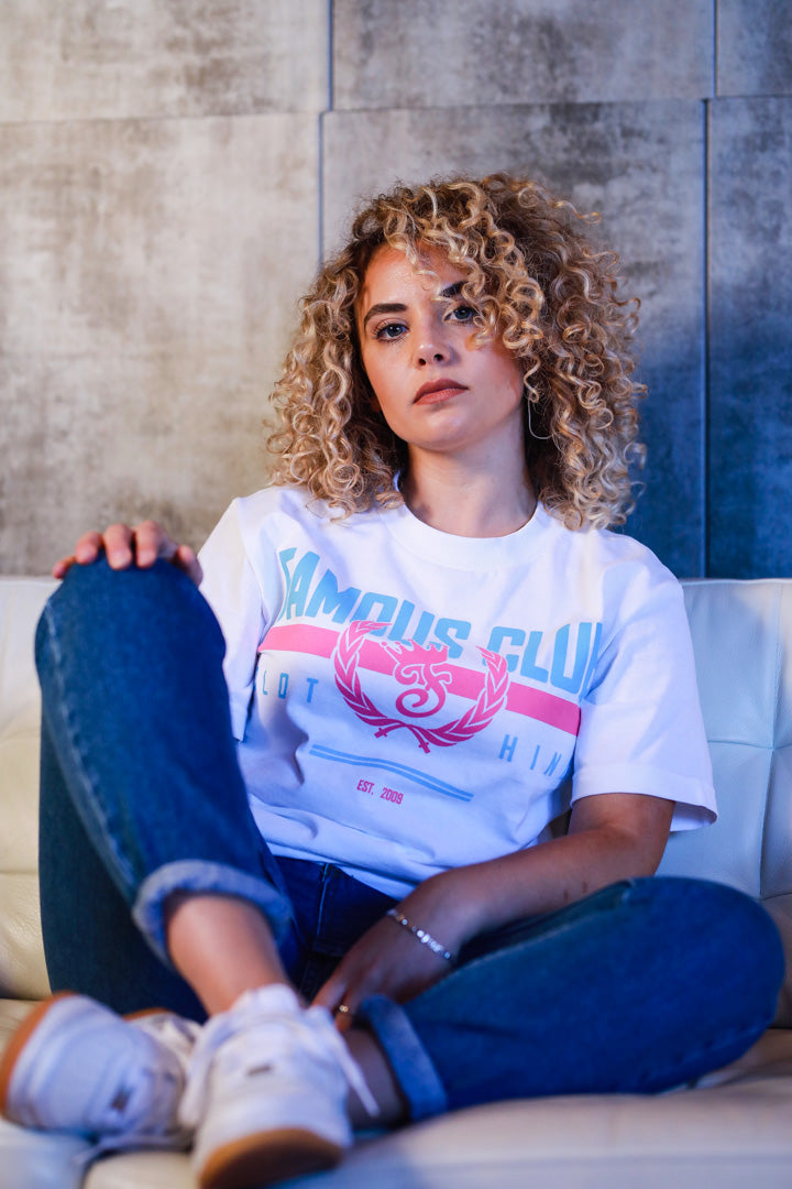 Miami Stamp Tee White - Famous Club Clothing