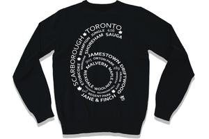Famous Club Clothing Streetwear Black 6 SIDE CREWNECK Sweater - Famous Club Clothing