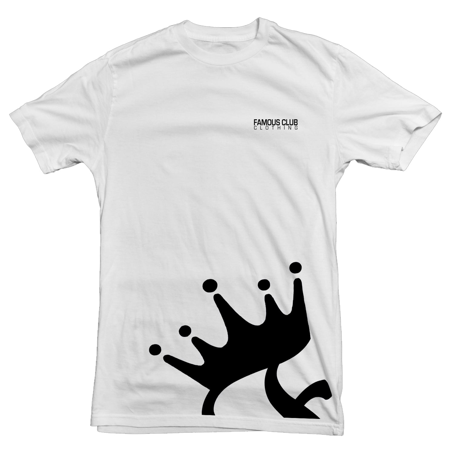 Crown White T Shirt  Streetwear Lifestyle - Famous Club Clothing