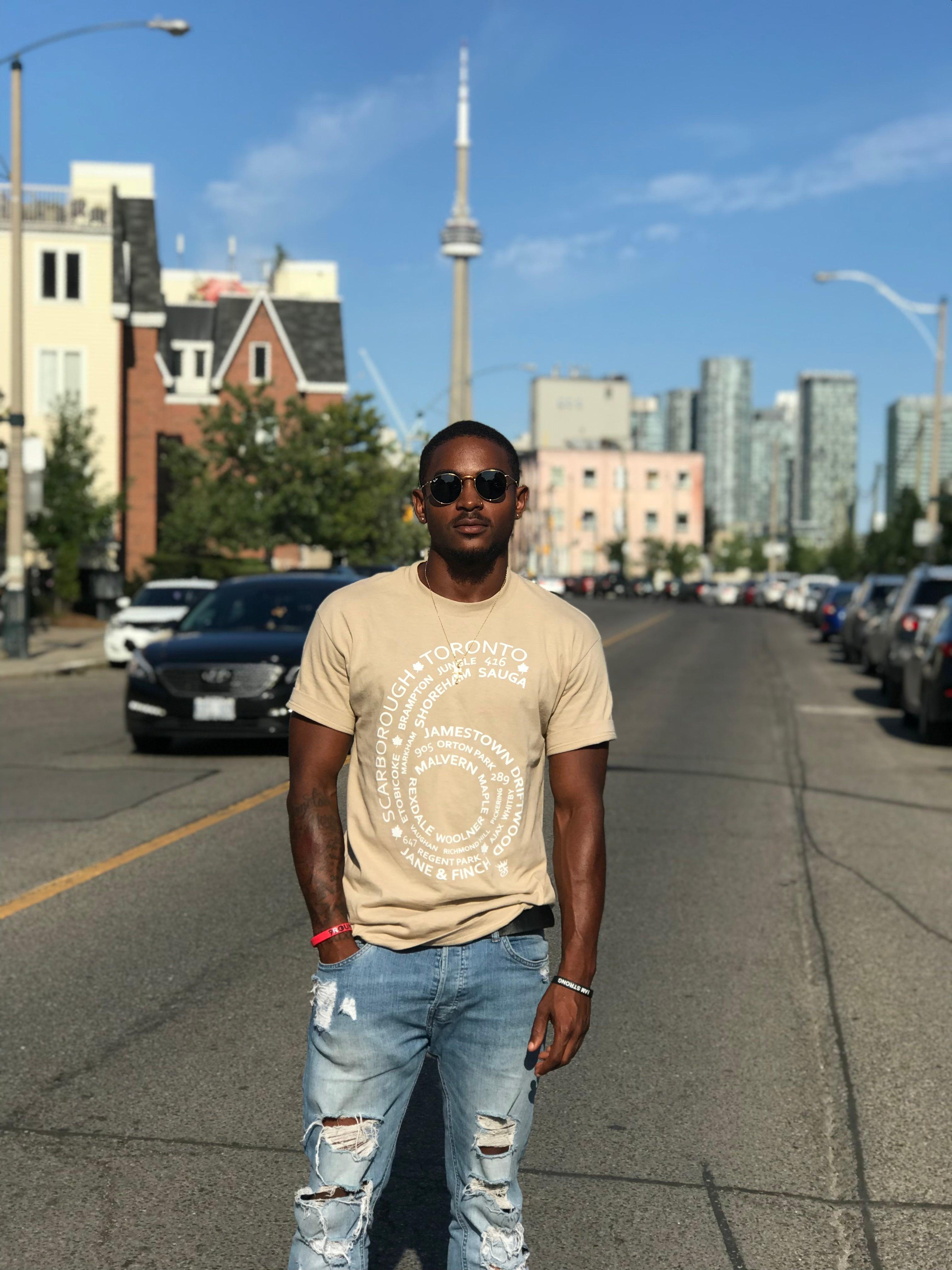 Toronto  6 Side T shirt Black streetwear - Famous Club Clothing