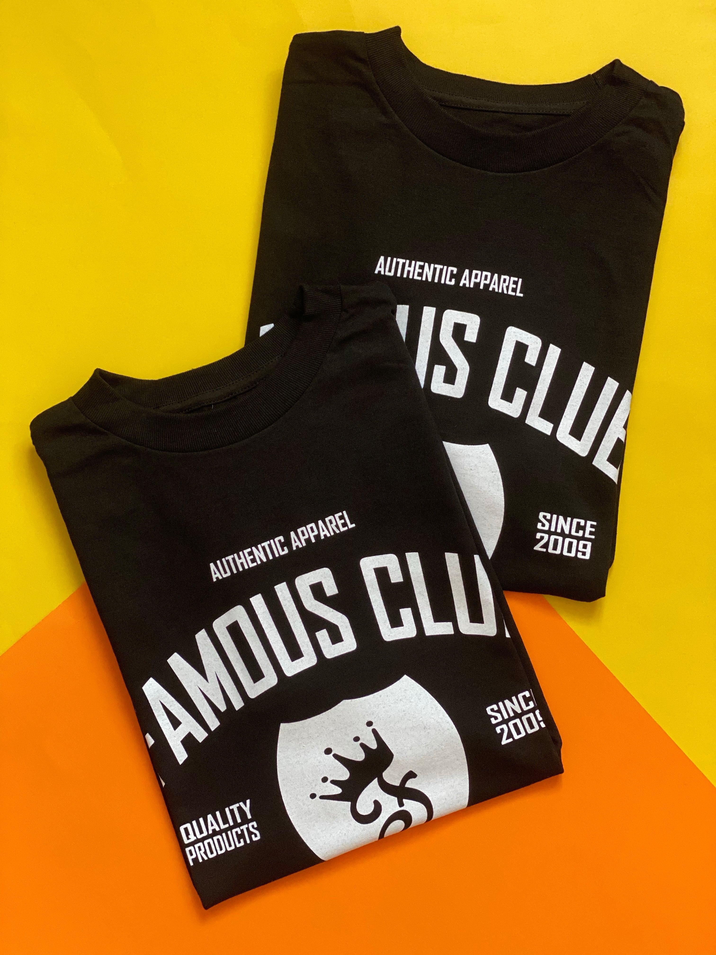 CLASSIC SHIELD T-SHIRT (BLACK) - Famous Club Clothing