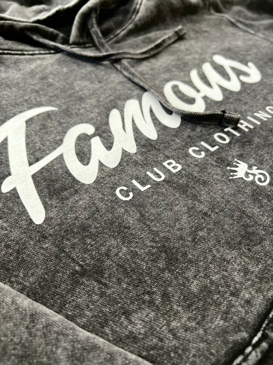 STONE WASH / BURG Hoodies - Famous Club Clothing