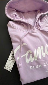 FAMOUS Script Lavender (Light Purple) Hoodie - Famous Club Clothing