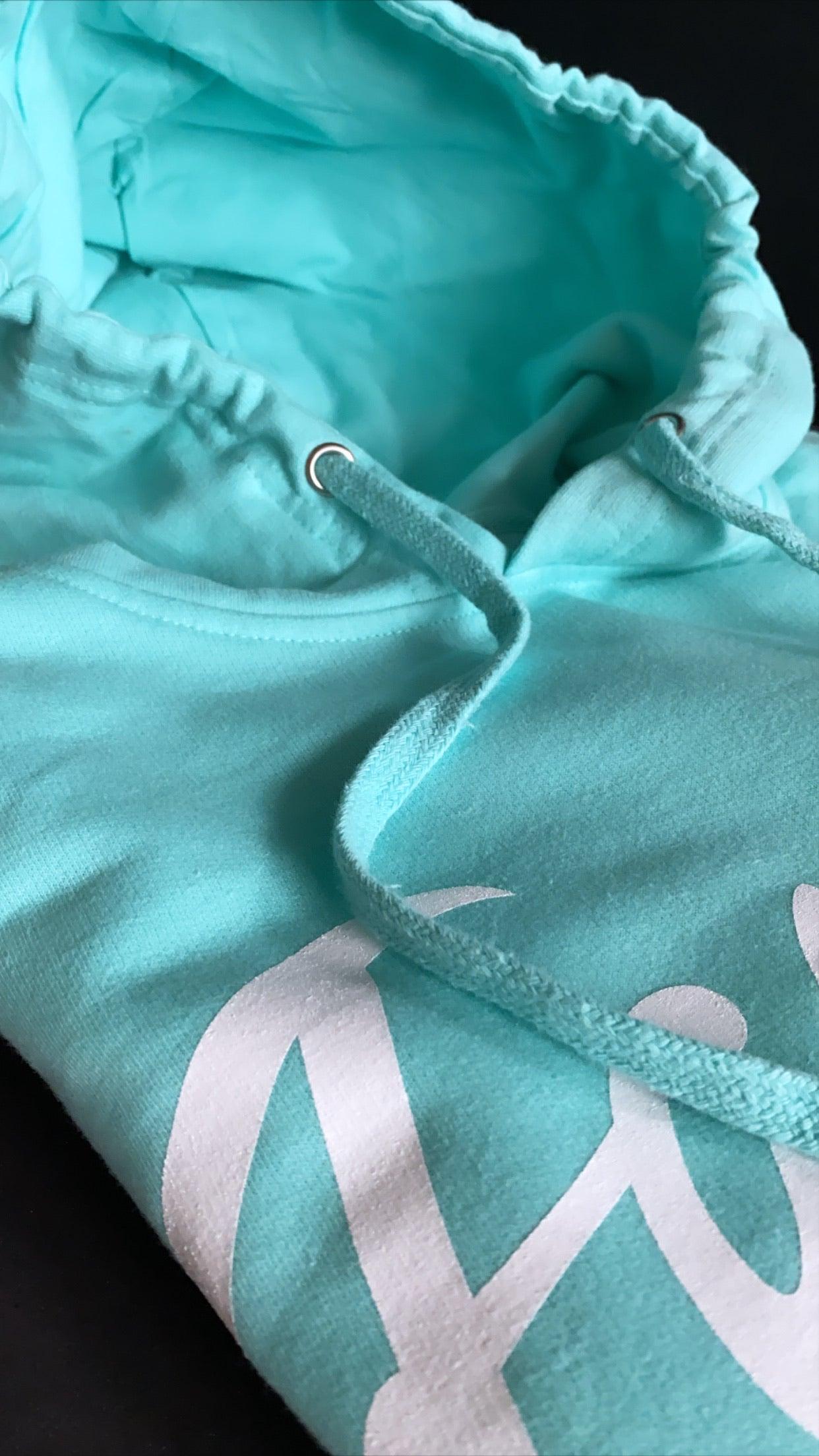 FAMOUS Script Mint Hoodie - Famous Club Clothing